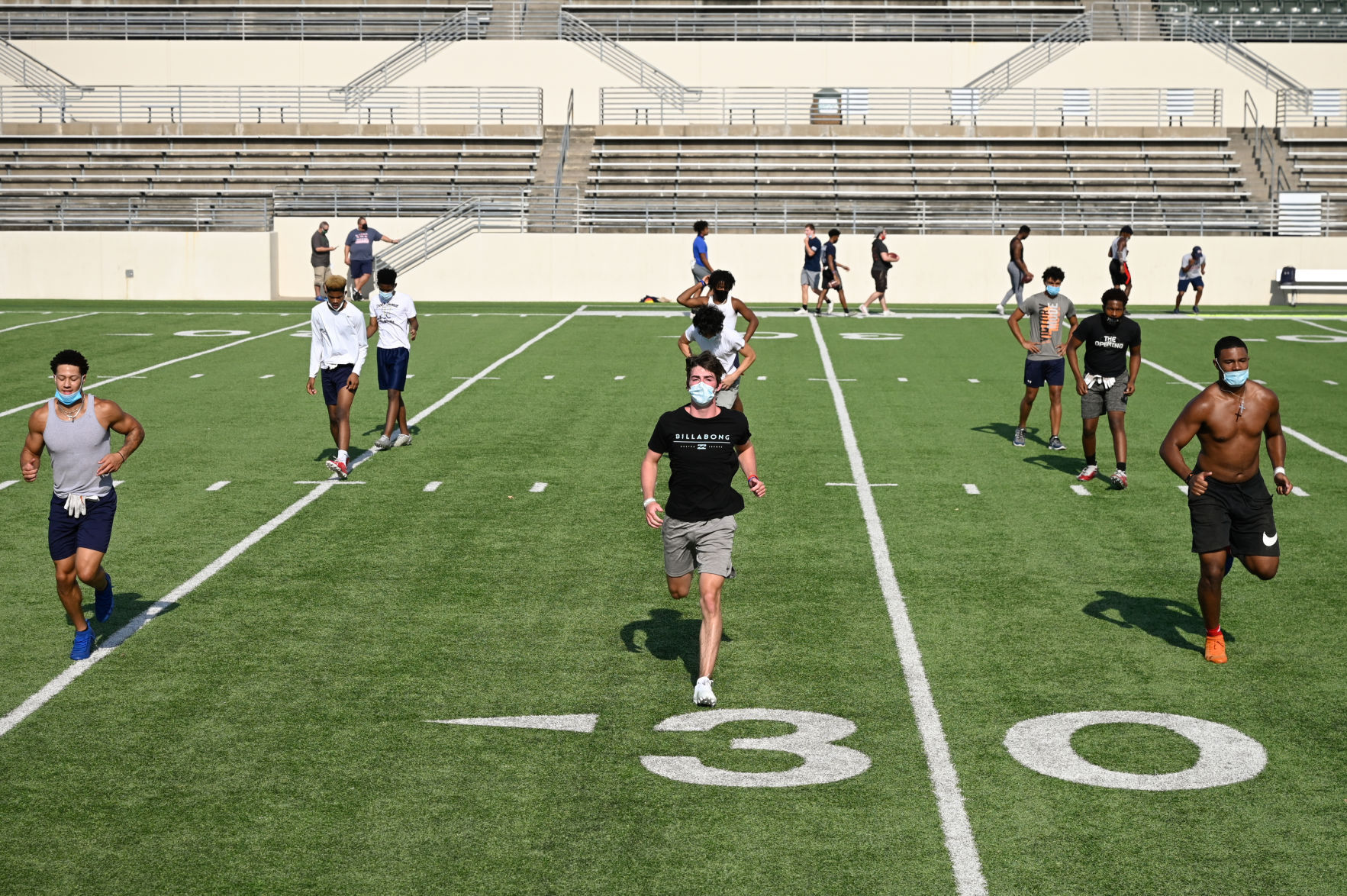 Ryan practice on field